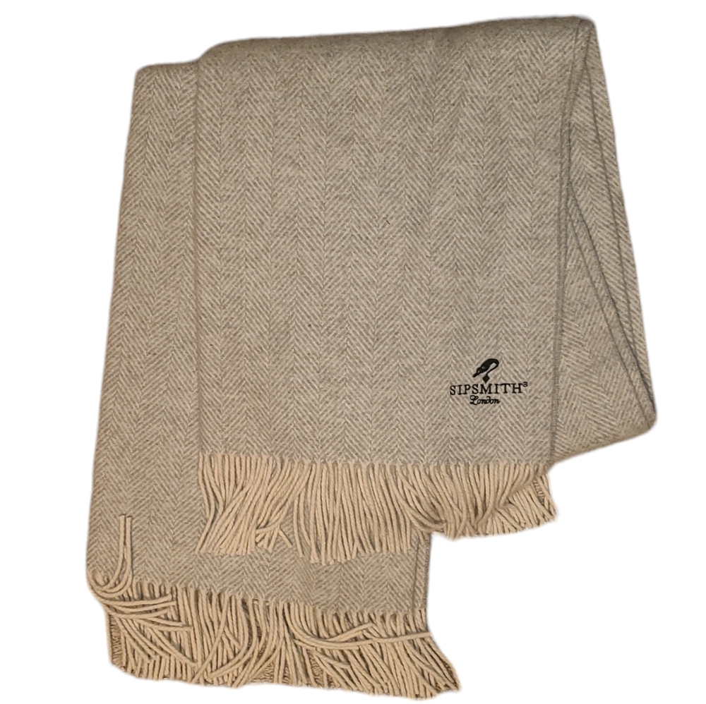 Sipsmith Gin Branded Throw-Herringbone